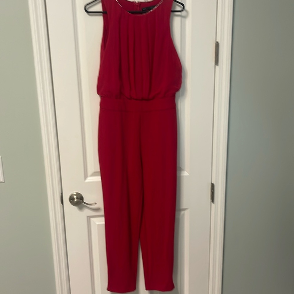 White House Black Market Dark Pink Romper Size 2